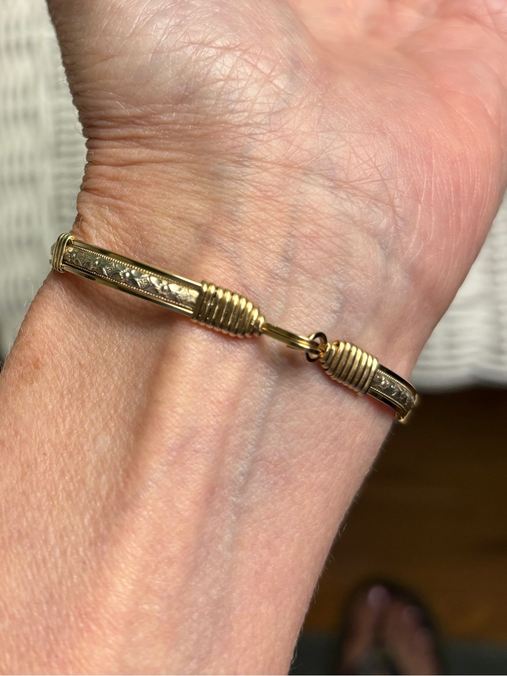 Ronaldo Katbird Silver and Gold Bracelet 7” - Picture 3 of 10